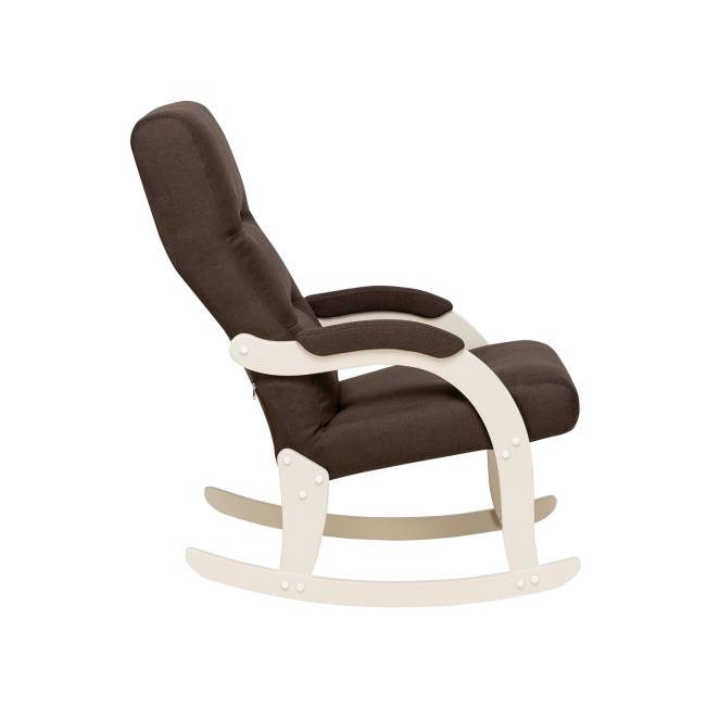 Кресло-качалка Leset Дэми Слоновая кость Malmo 28 (коричневый) Кресло-качалка Leset Дэми Слоновая кость Malmo 28 (коричневый)