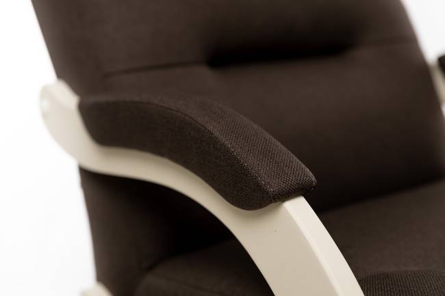 Кресло-качалка Leset Дэми Слоновая кость Malmo 28 (коричневый) Кресло-качалка Leset Дэми Слоновая кость Malmo 28 (коричневый)