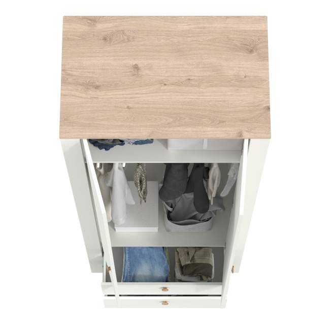Шкаф для одежды с ящиками Джастин 13.339 цвет белый шагрень/дуб белый эксклюзив Шкаф для одежды с ящиками Джастин 13.339 цвет белый шагрень/дуб белый эксклюзив